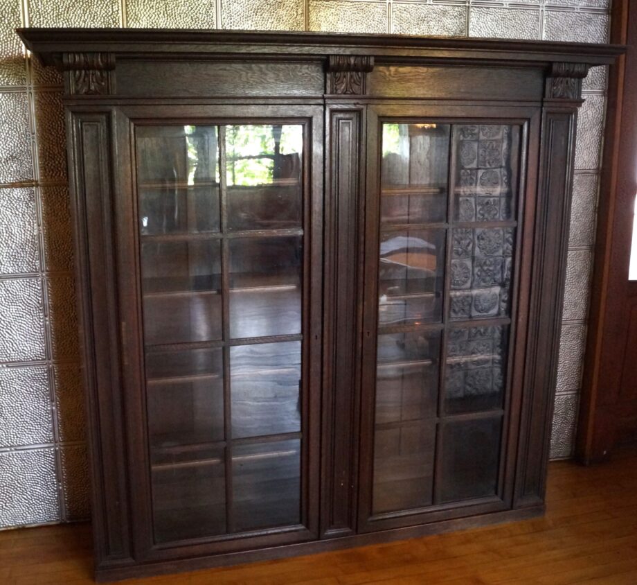 Two door Dark Wood Bookcase