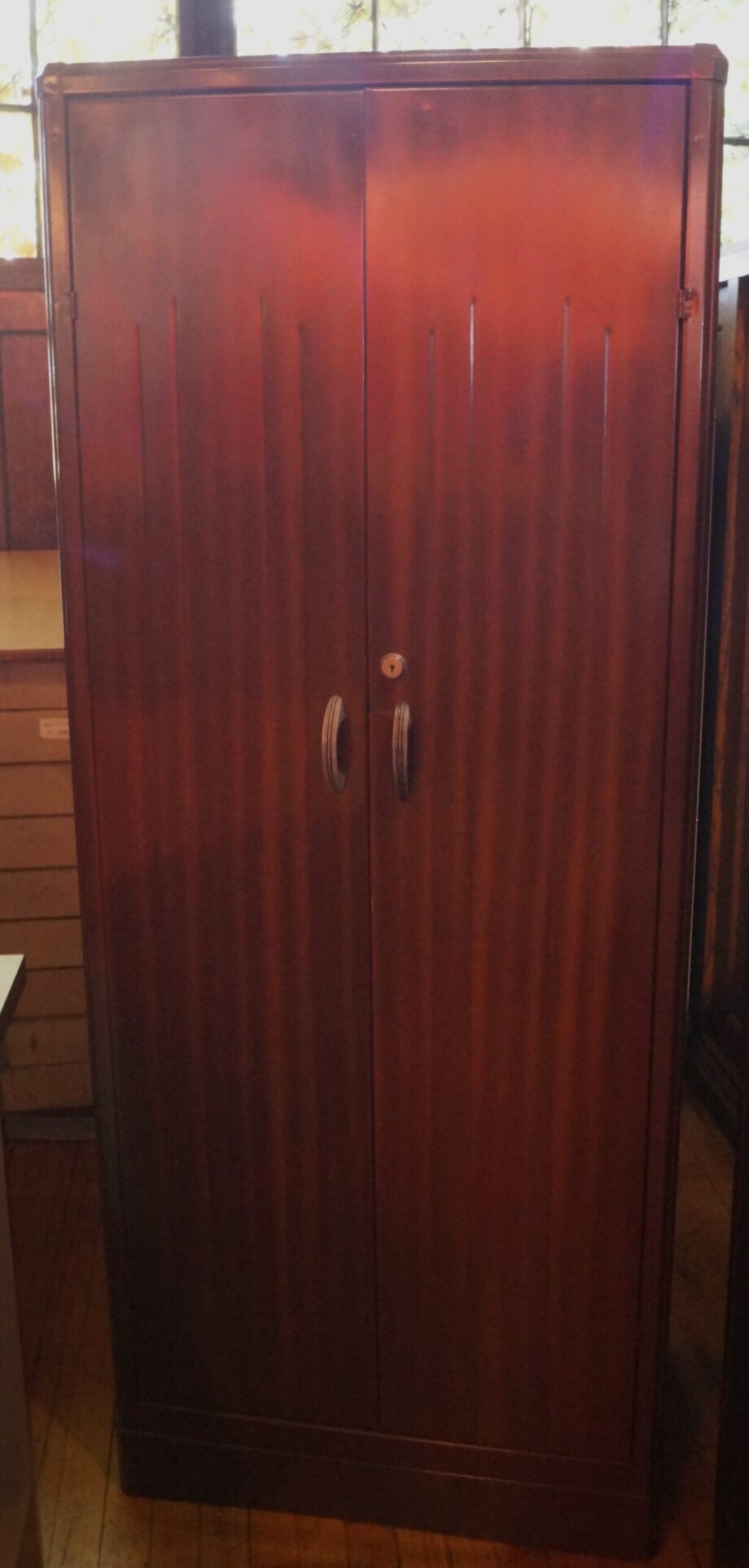 Brown 2 Door Locker w Deco Imprint