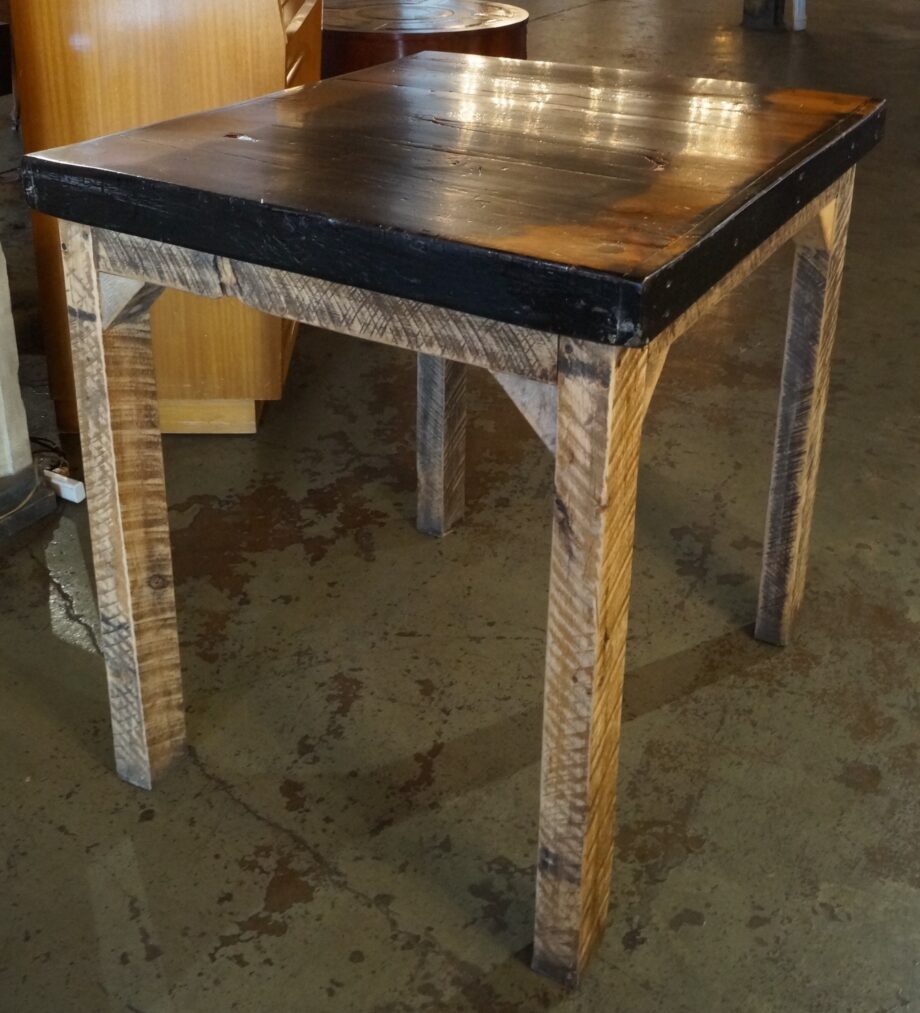 Custom Reclaimed Wood Tall Boy Table