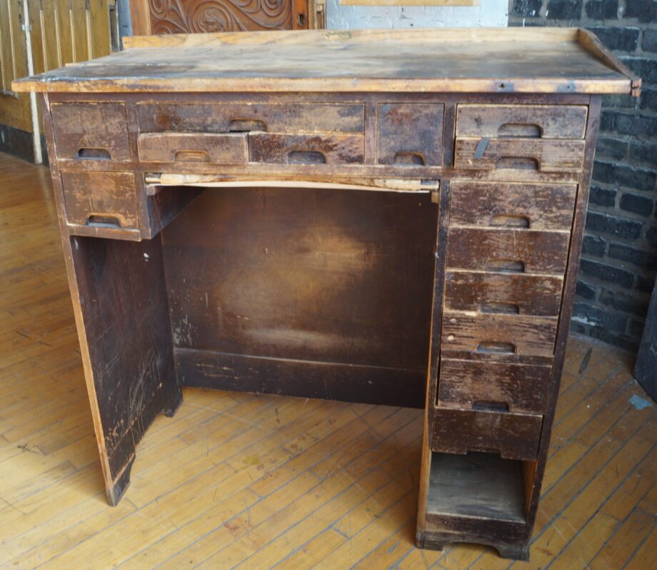 Antique Multi Drawer Watch Repair Desk