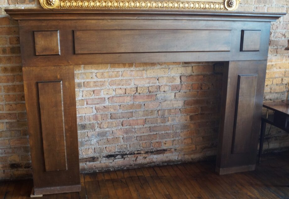 Large Half Mantel w Square Accents (Contemporary)