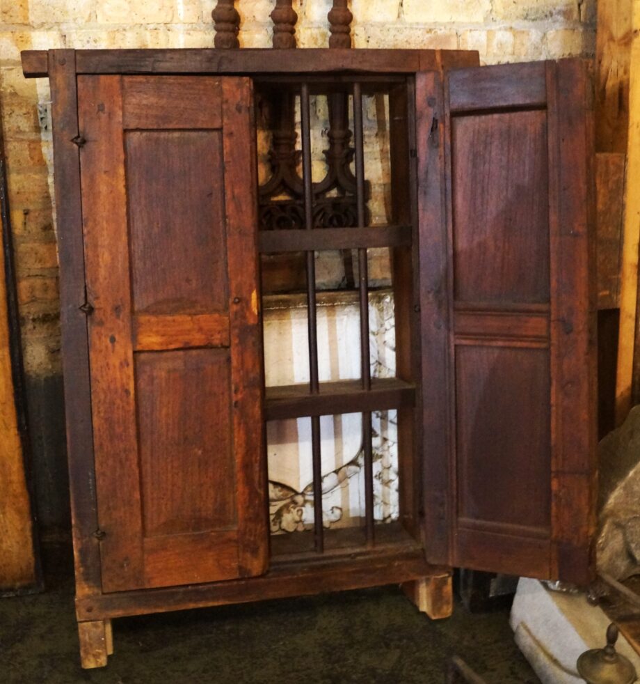 Antique Colonial Small Window Door Unit