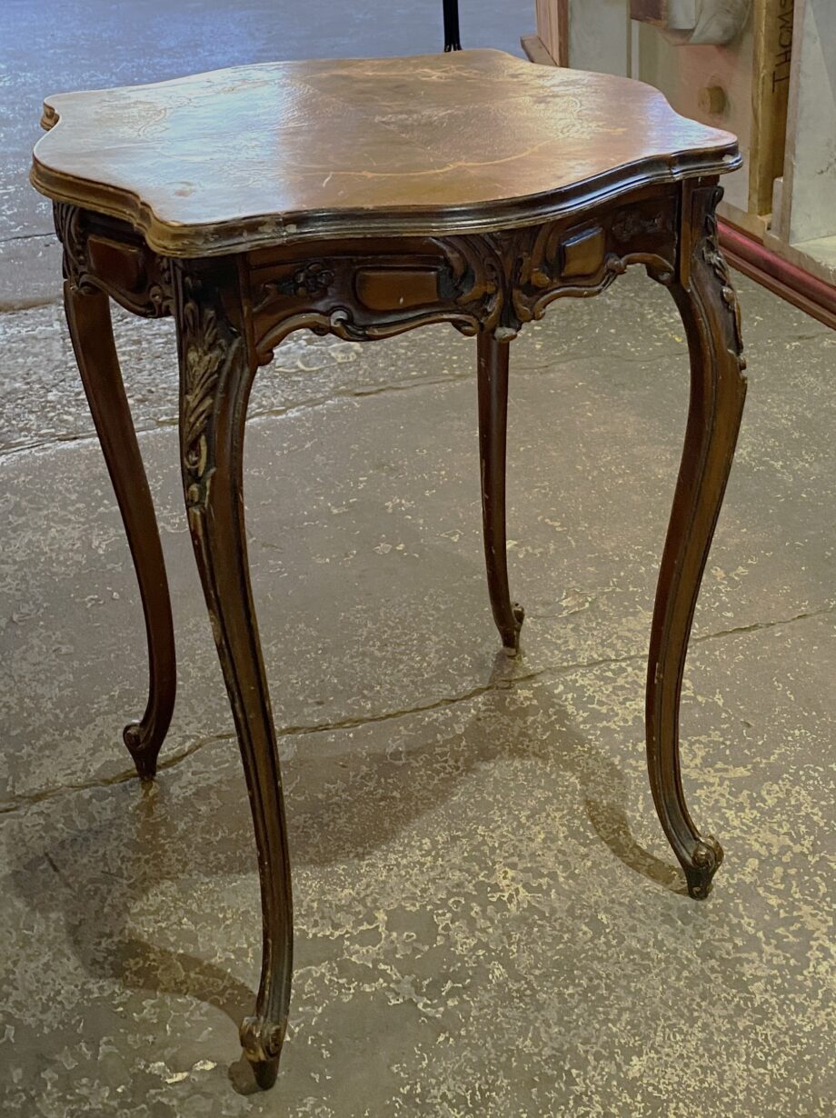 Ornate Carved Leg Side Table