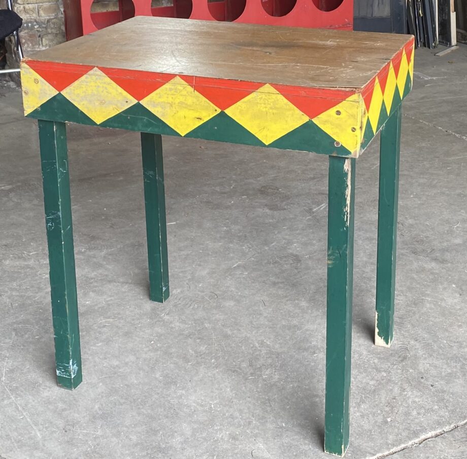 Tall Green Yellow and Red Carnival Themed Table