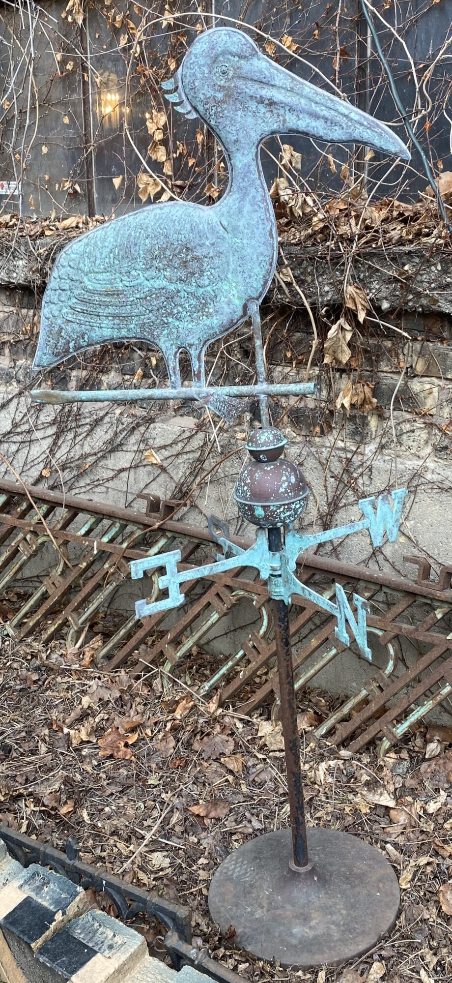 Copper Pelican Weather Vane