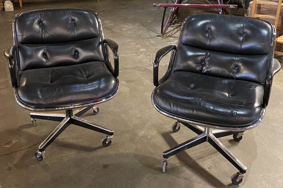 Knoll Pollock Executive Chair w Black Leather