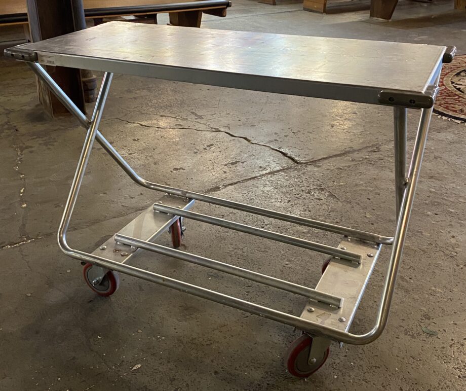 Industrial Stainless Steel Rolling Cart w Tube Base