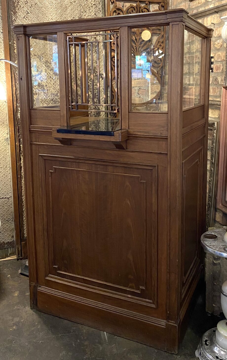 Antique Bank Teller Booth