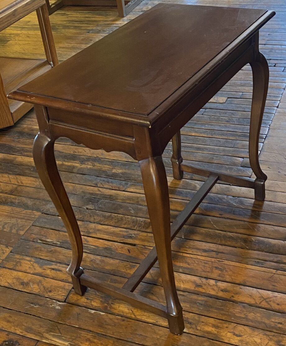 Dark Wood Harp Legged End Table