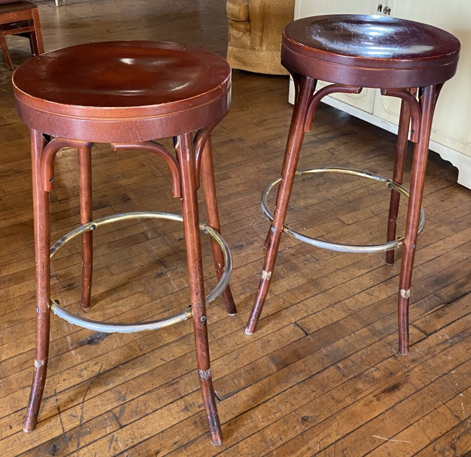 Red Cafe Stools from Bistro Zinc