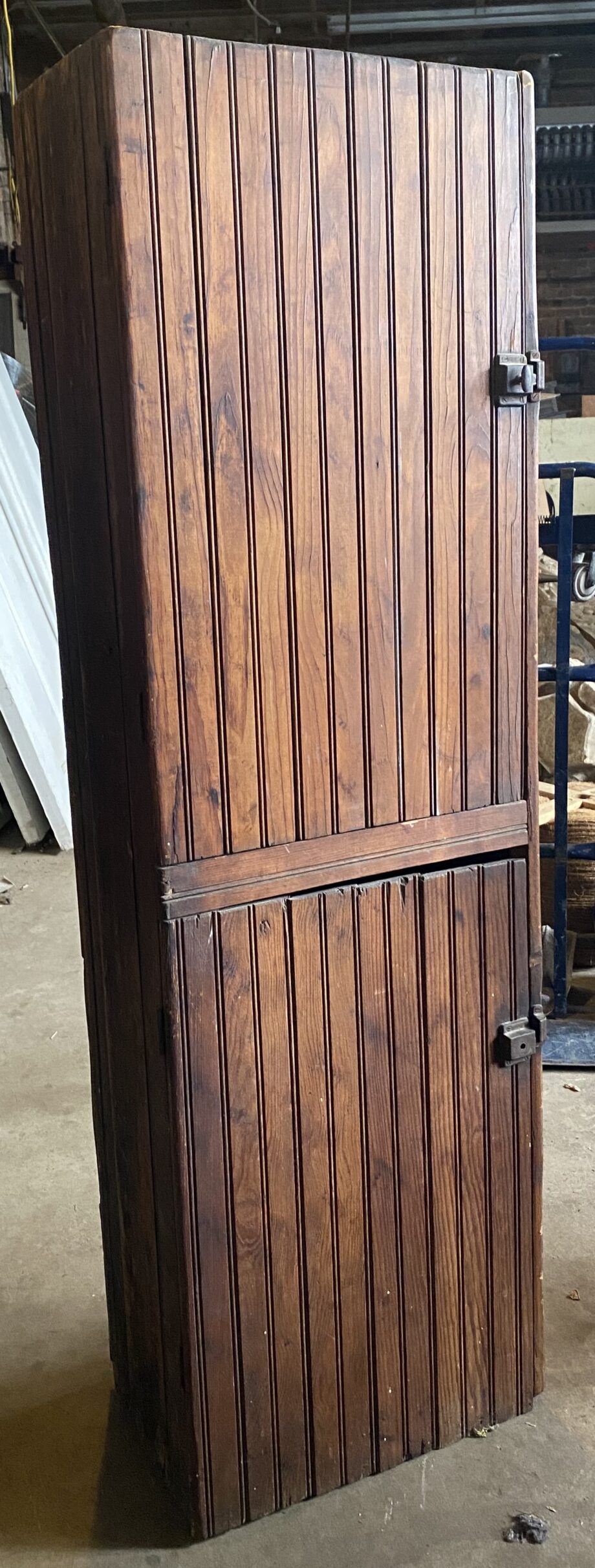 Two Door Stacked Wood Cabinet