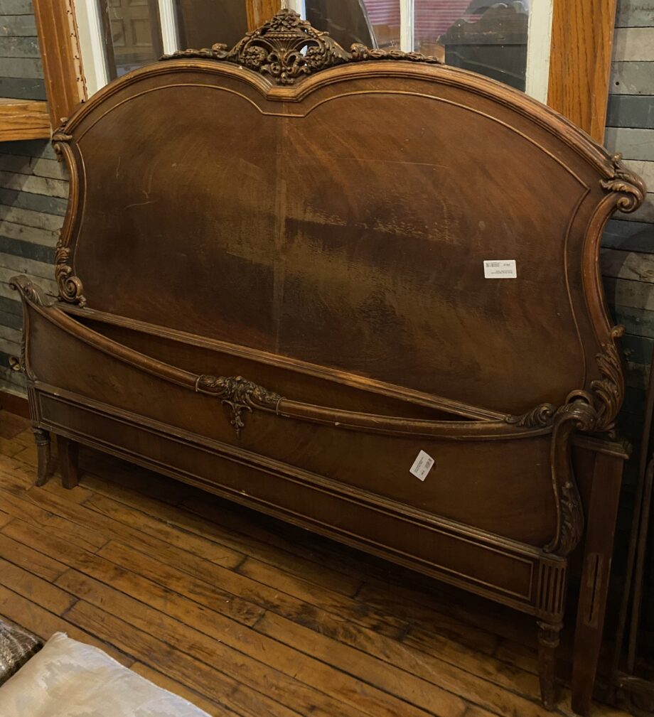 Ornate Carved Headboard and Footboard