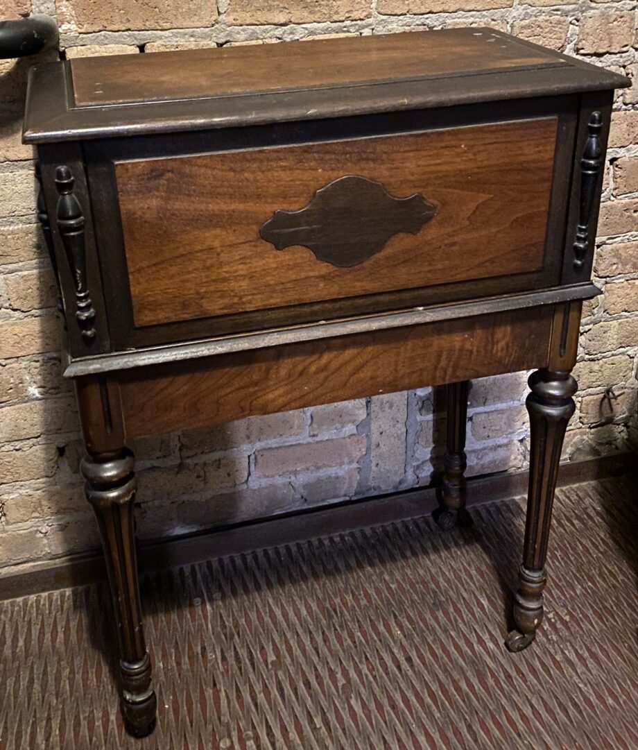 2 Tone Wooden Storage Box w Legs