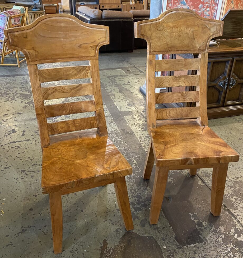 Solid Wood High Back Chairs From Bali