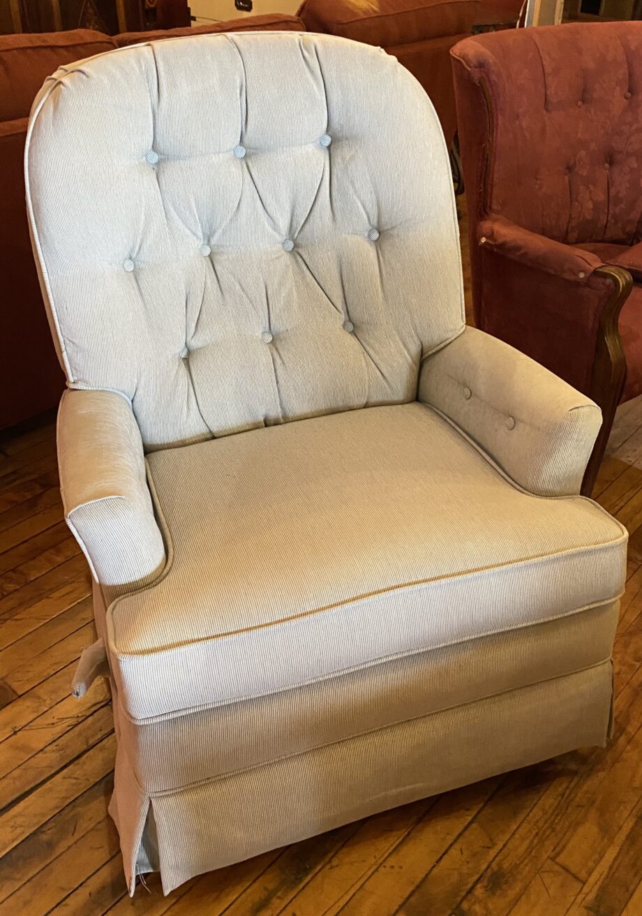 White Tufted Recliner