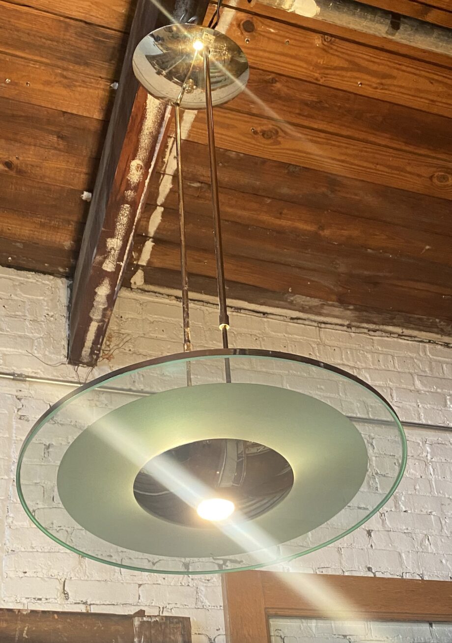 Glass Disk Hanging Light