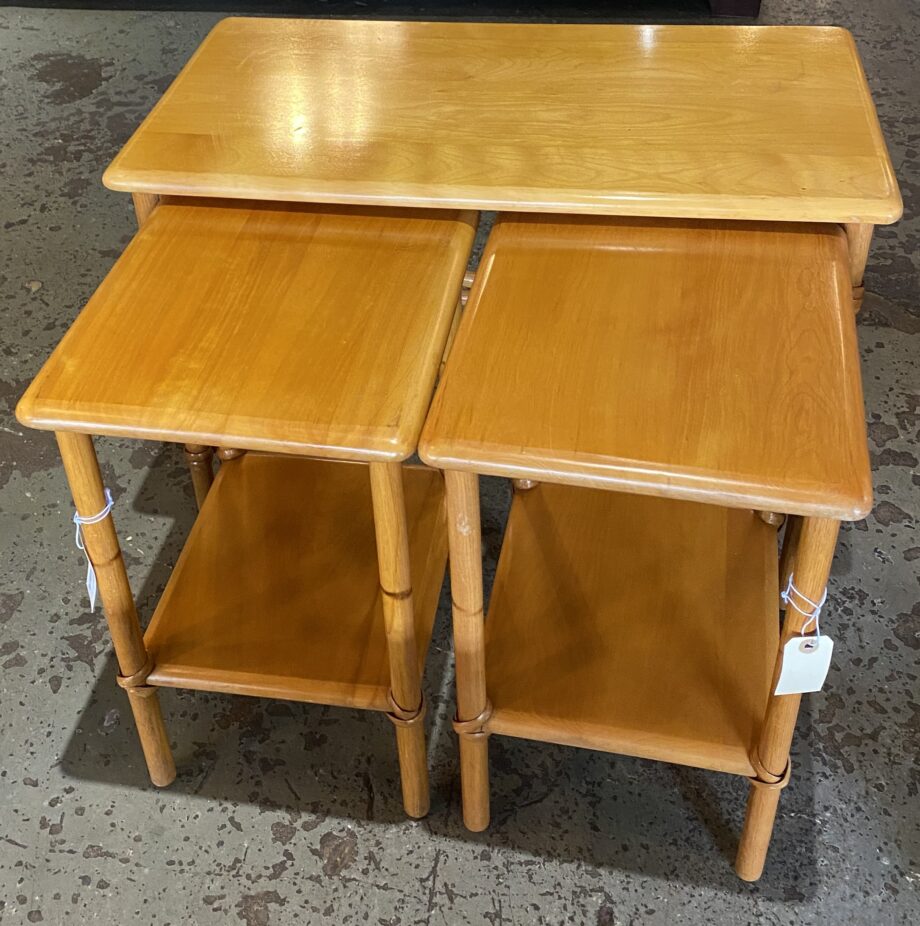 Haywood Wakefield 3 Piece Set of Nesting Tables