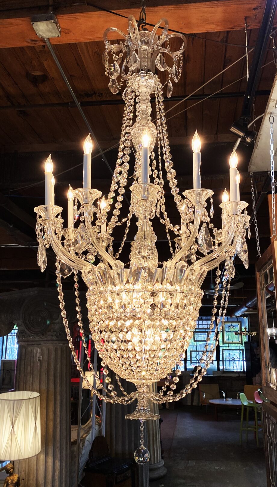 Large 21 Light Shonbeck Crystal Chandelier