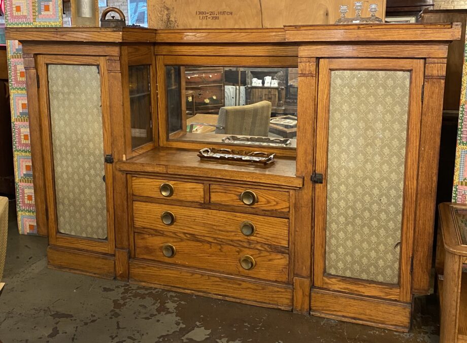 Short Built in Hutch w 2 Glass Door Cabinets from Wicker Park