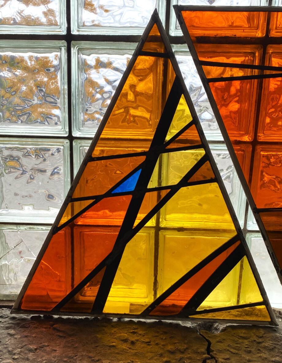 Small Triangle Stained Glass Various Colors