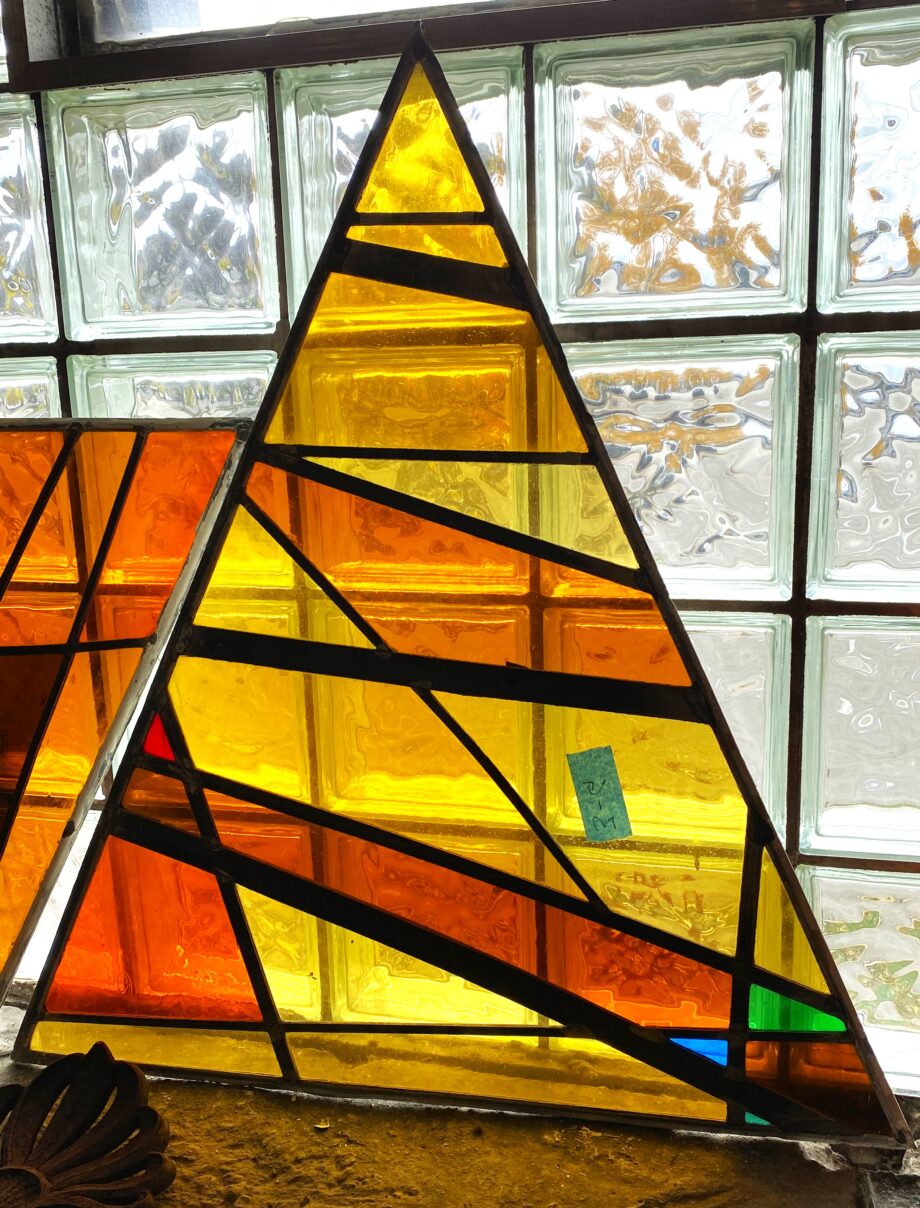 Large Triangle Stained Glass Various Colors