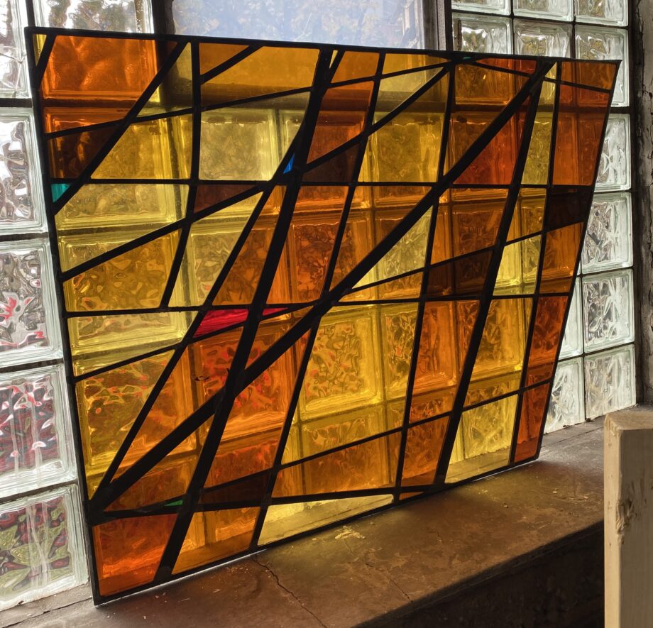 Large Trapezoid Stained Glass Various Colors