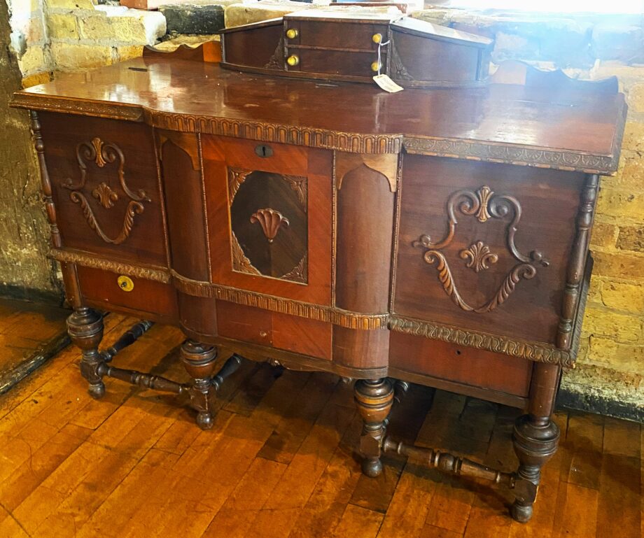 Multi-Tone Embroidered Top Credenza Chest