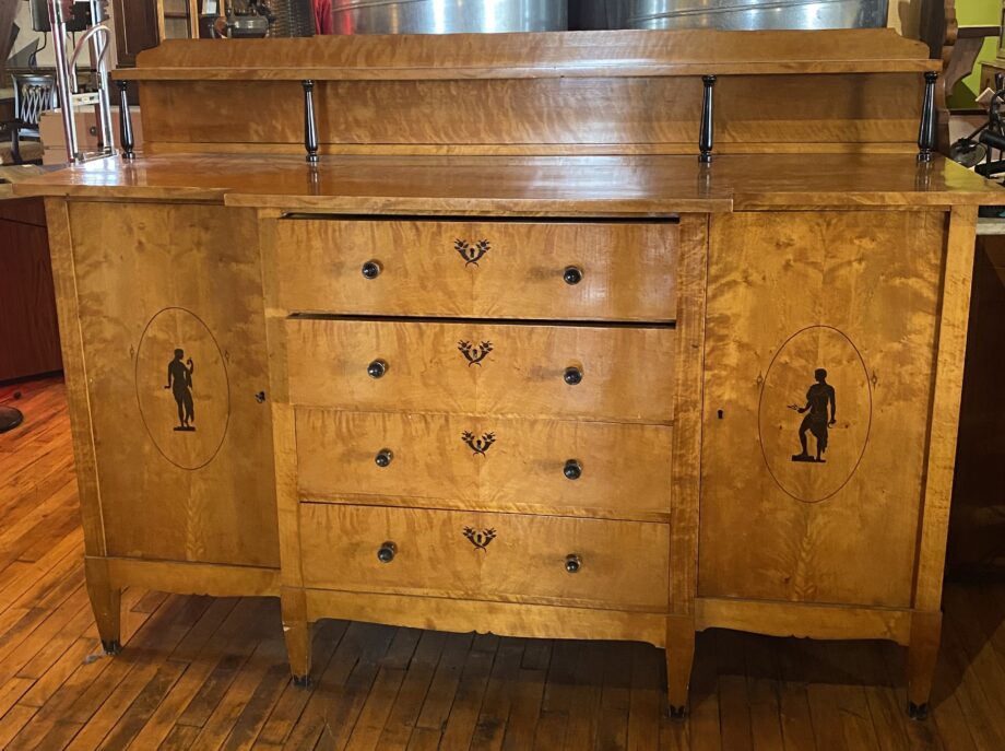 Burled Sideboard w Roman Figure Engrossment