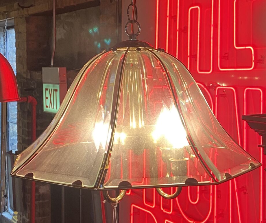 Tulip Style Glass Shade Hanging Light