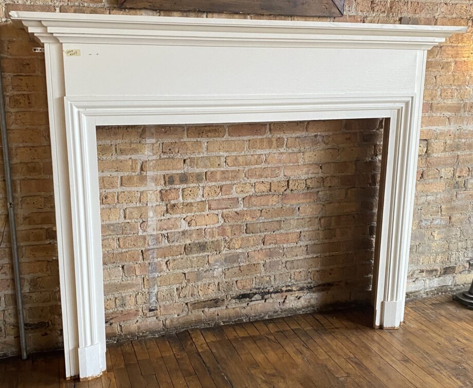 White Contemporary Minimal Half Mantel