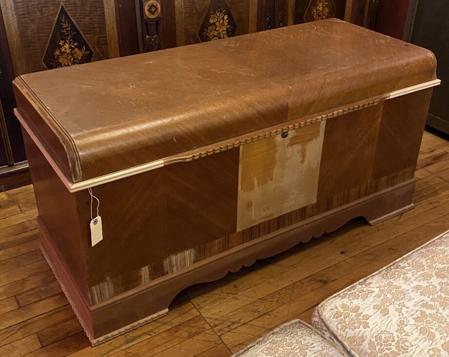 Deco Waterfall Cedar Chest w Refinished Trim