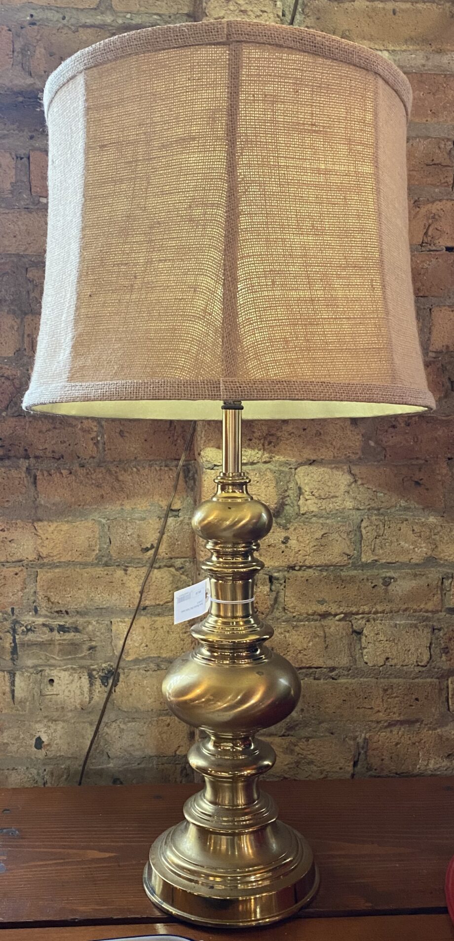 Brass Stacked Ball Table Lamp