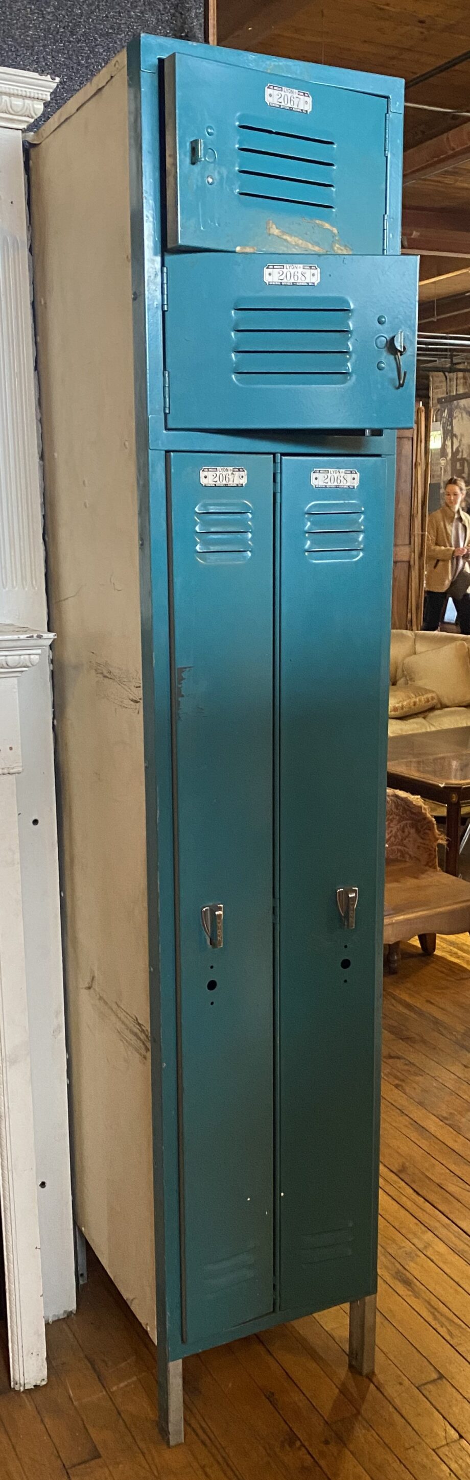 Teal 4 Compartment Locker