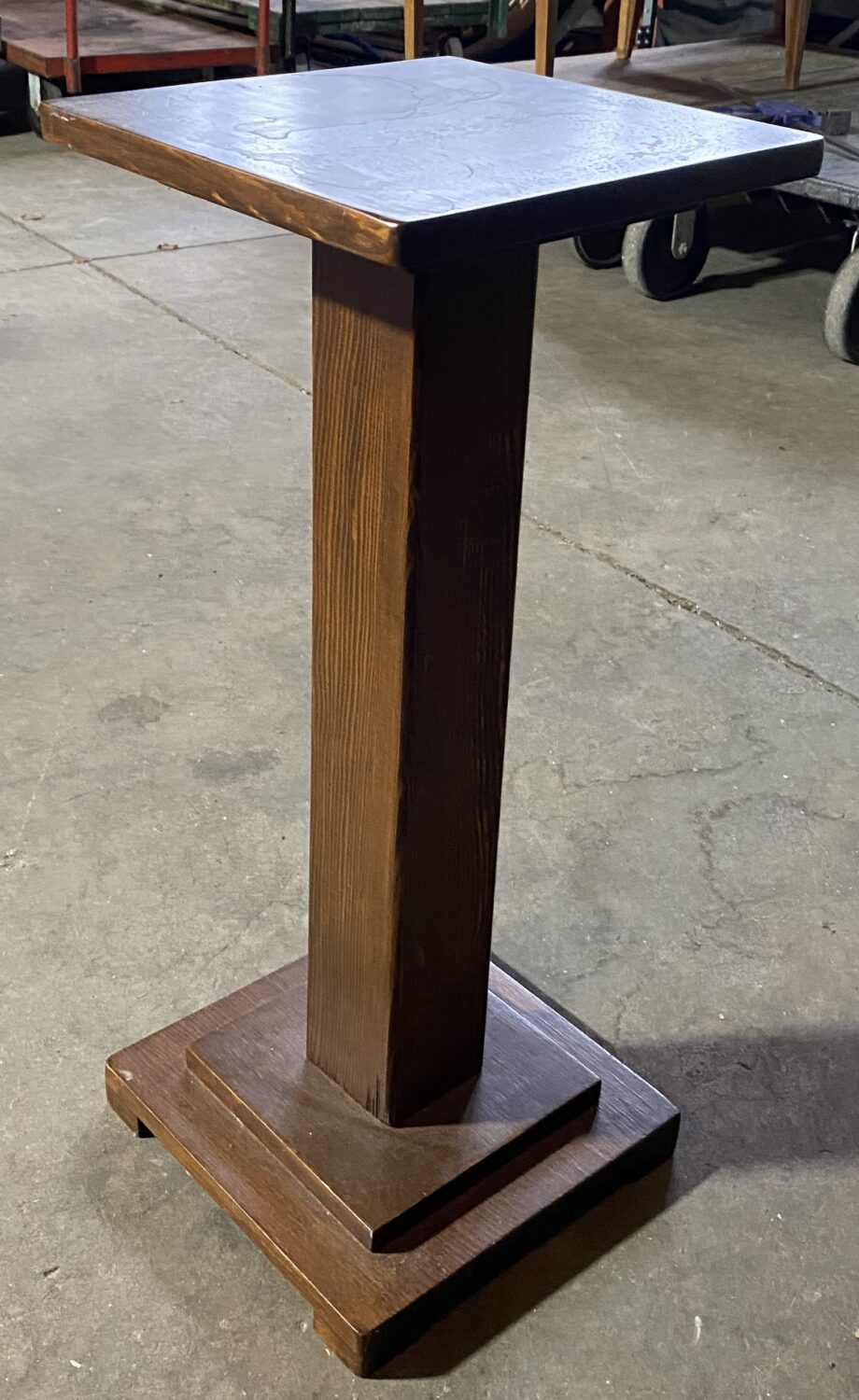 Square Layered Wood Pedestal