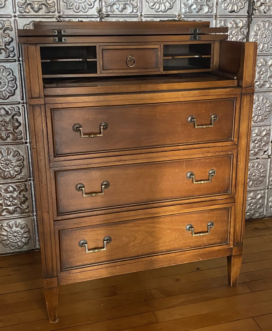 Small Secretary Topped Desk w 3 Drawers