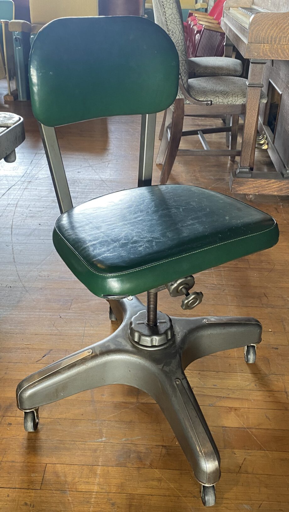 Precision Posturect Corp Green Rolling Tanker Chair