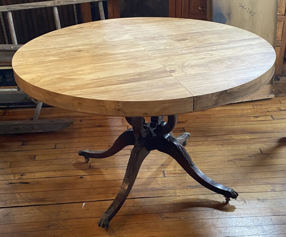 Makeshift Blonde Top Dark Base Round Table