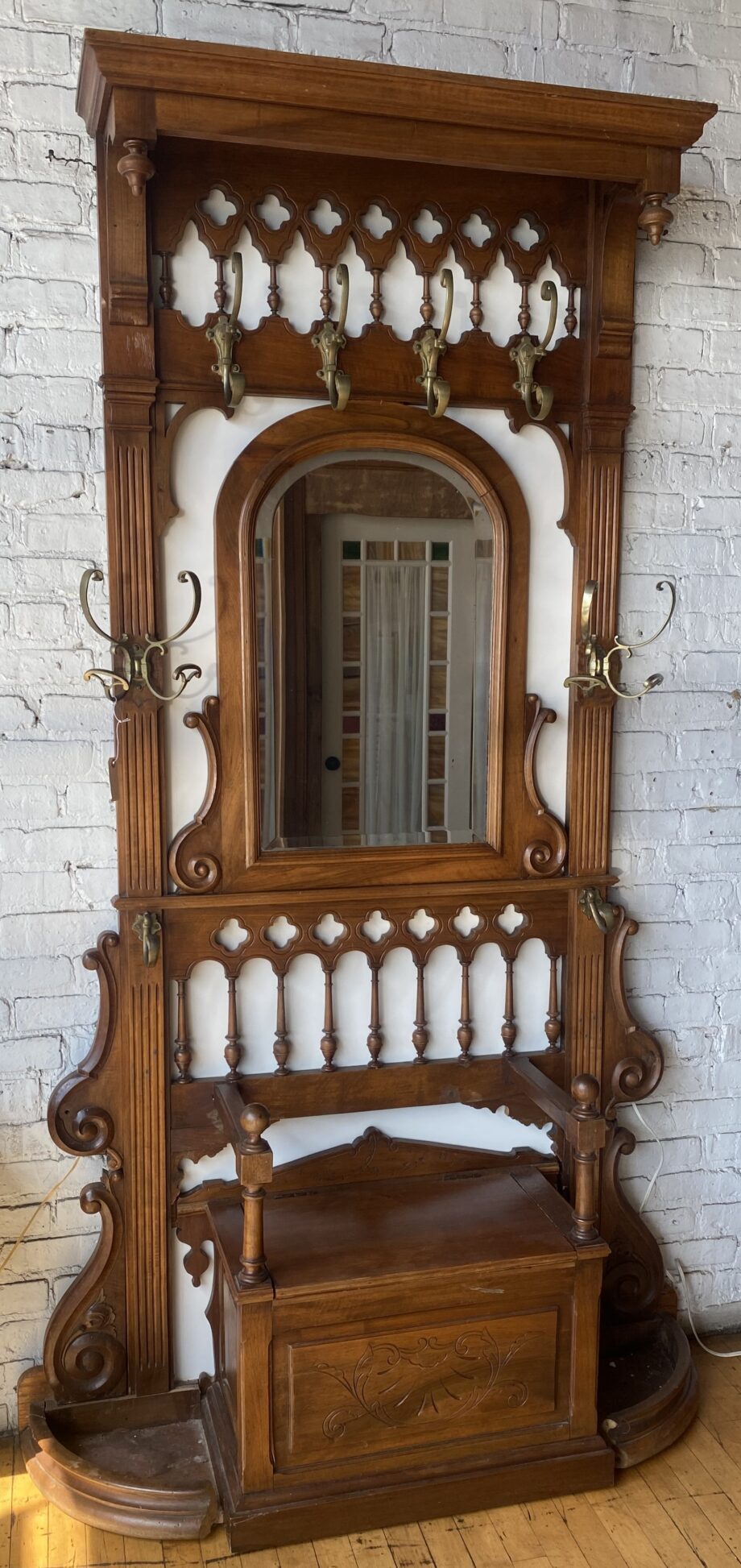 Hall Tree w Mirror and Bench