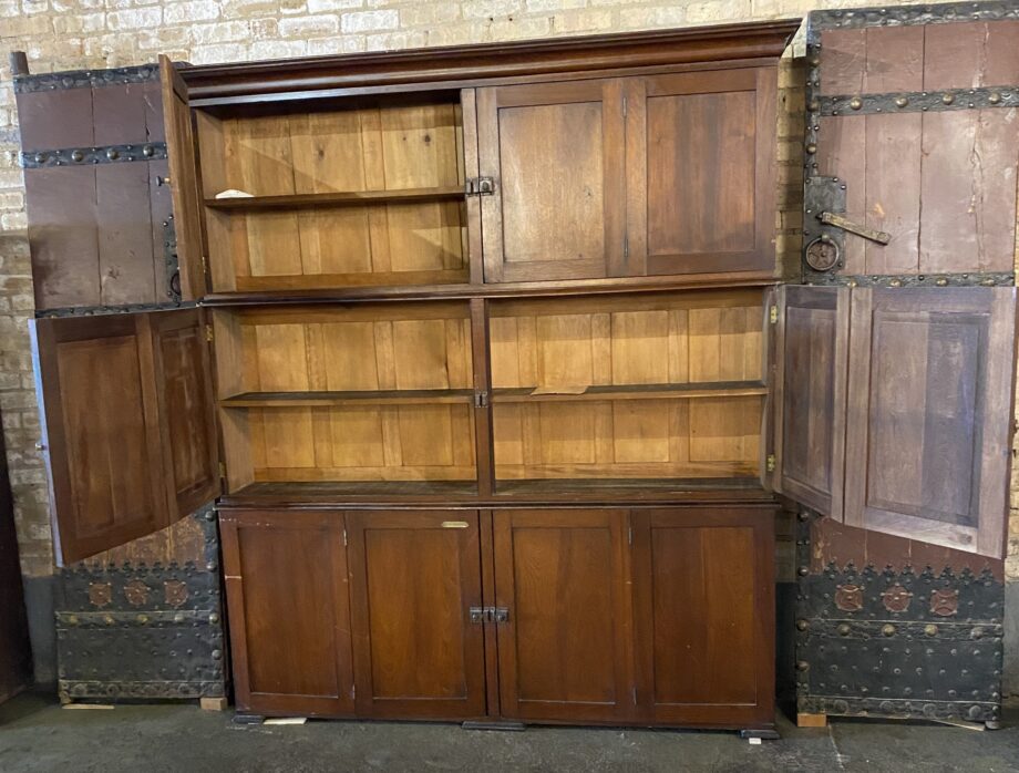 3 Tier Antique Folding Door Storage Unit