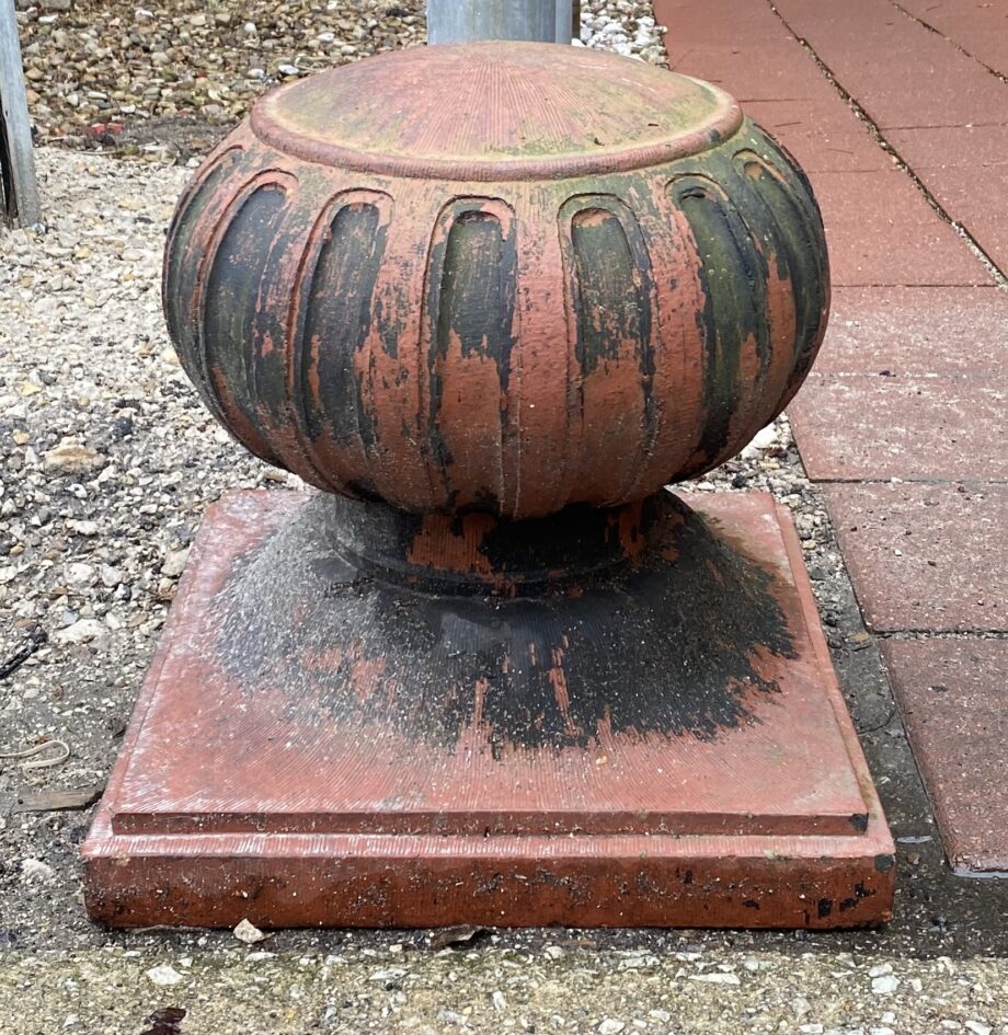 Red Terracotta Round Finial