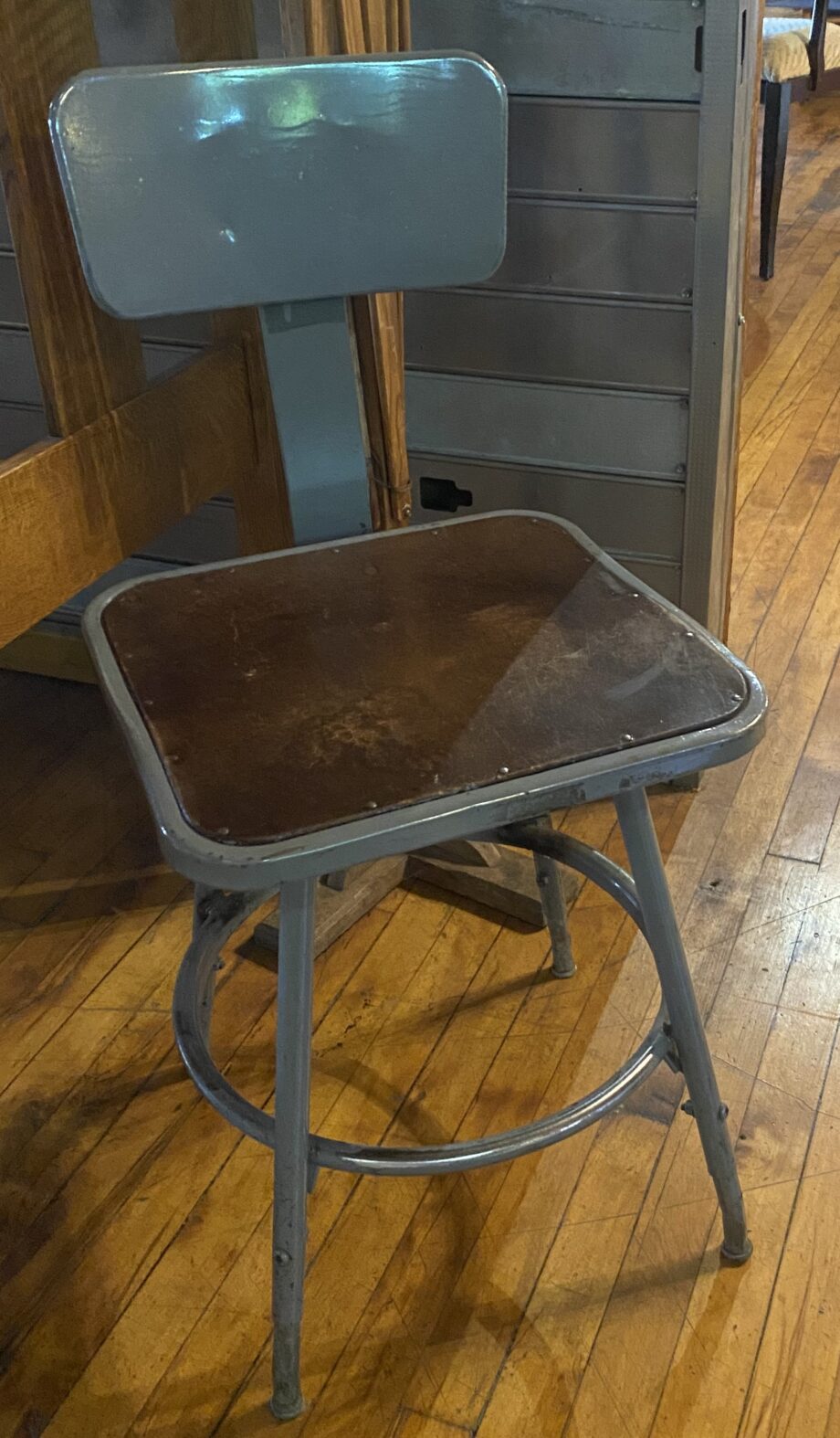 Brown and Grey Steel Inter Royal Corp Chair