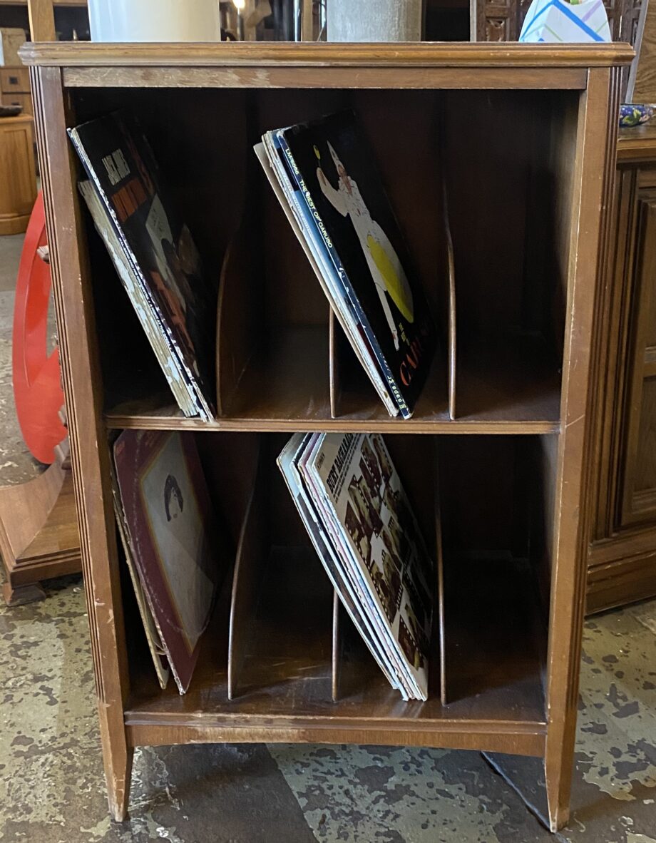 2 Tier Wood Record Cubby