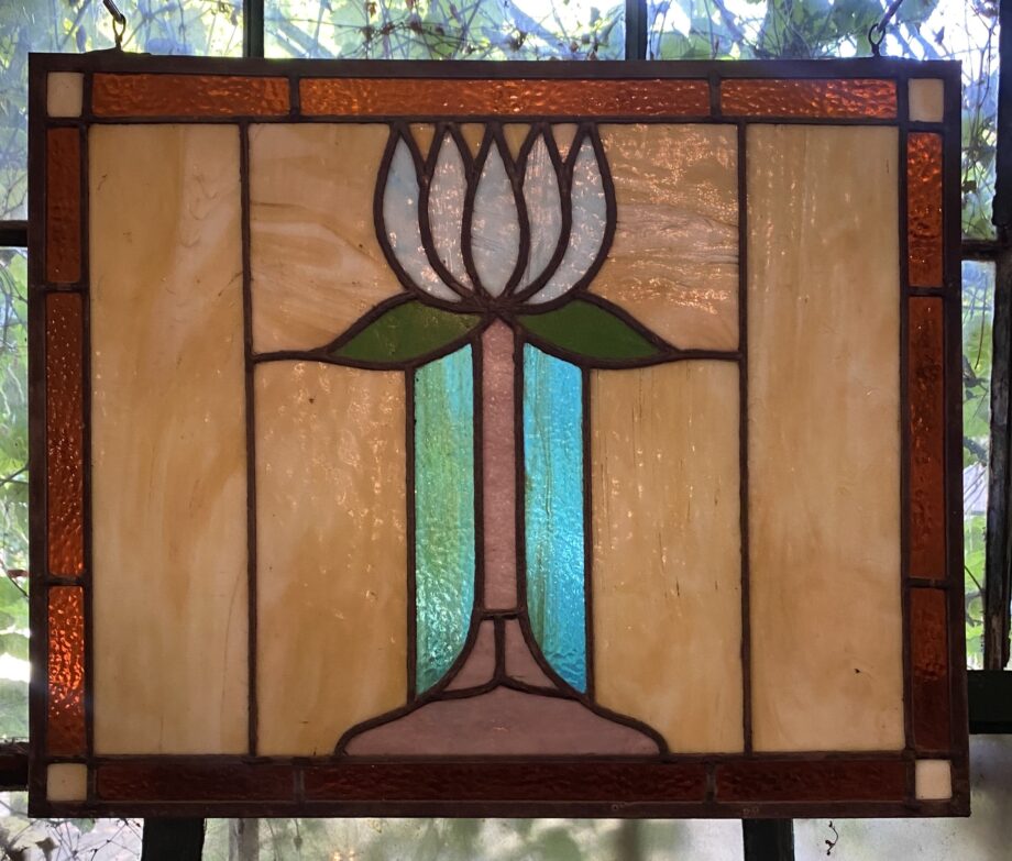 Blue Tulip Stained Glass