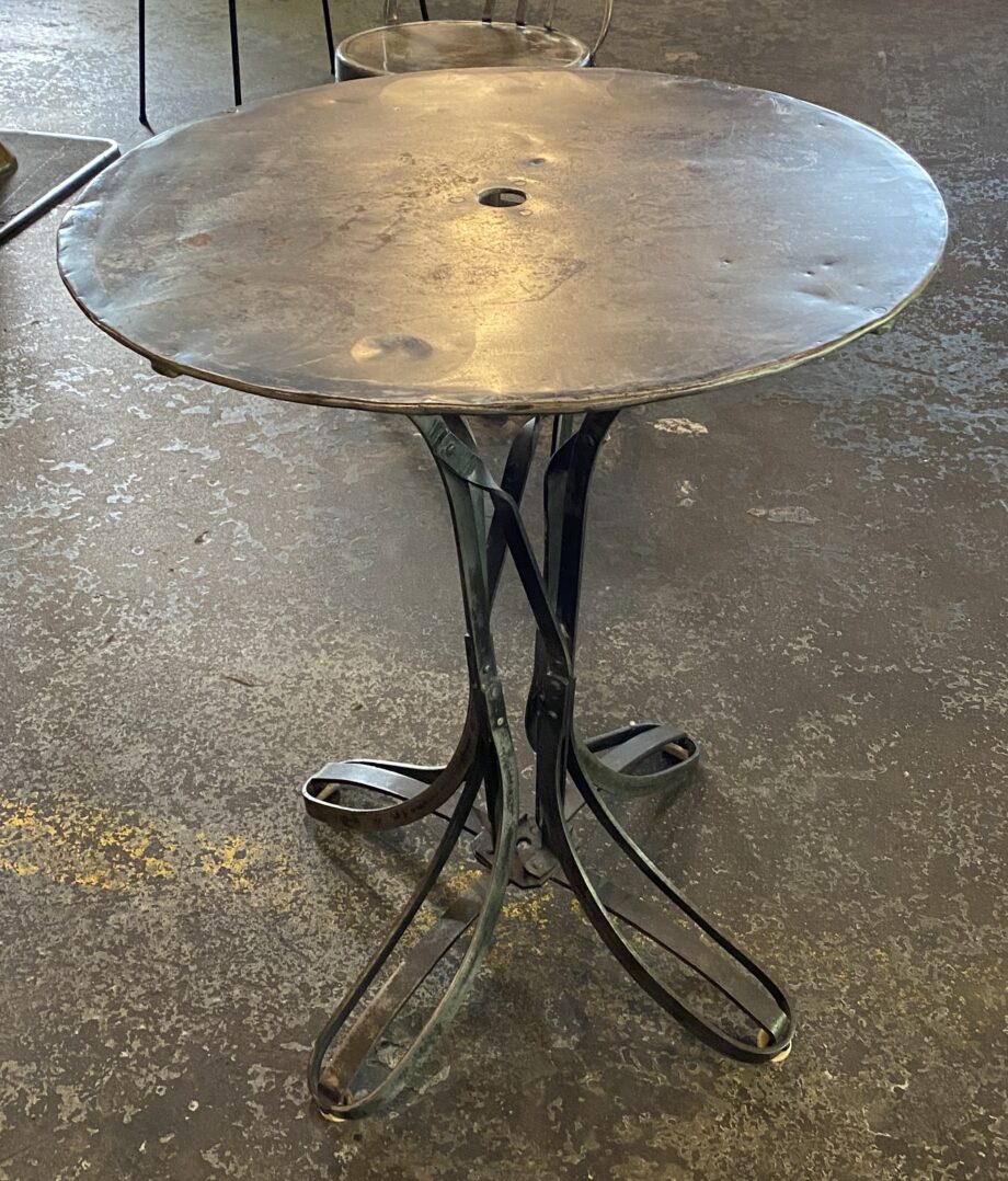 Round Metal Cafe Table