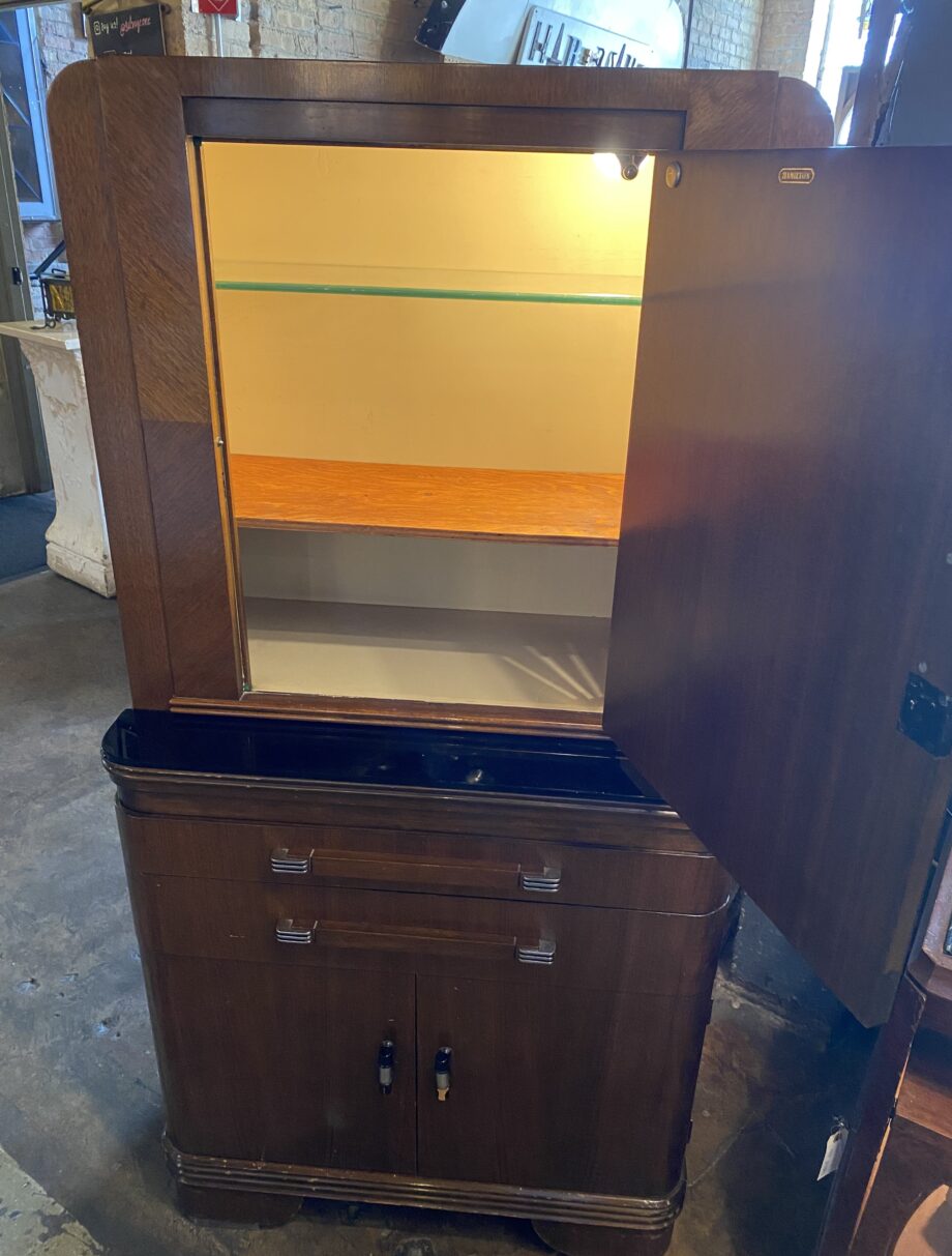 Hamilton Art Deco Doctors Cabinet w Interior Top Light