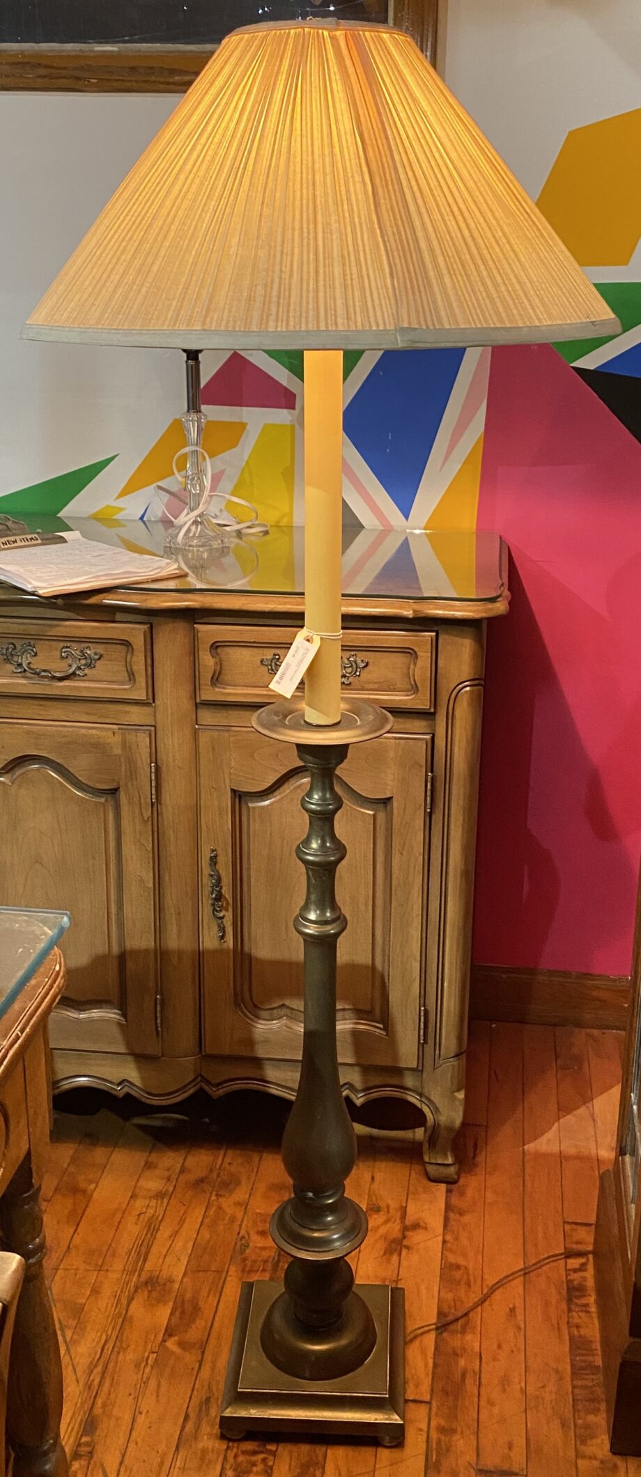 Brass Candlestick Floor Lamp