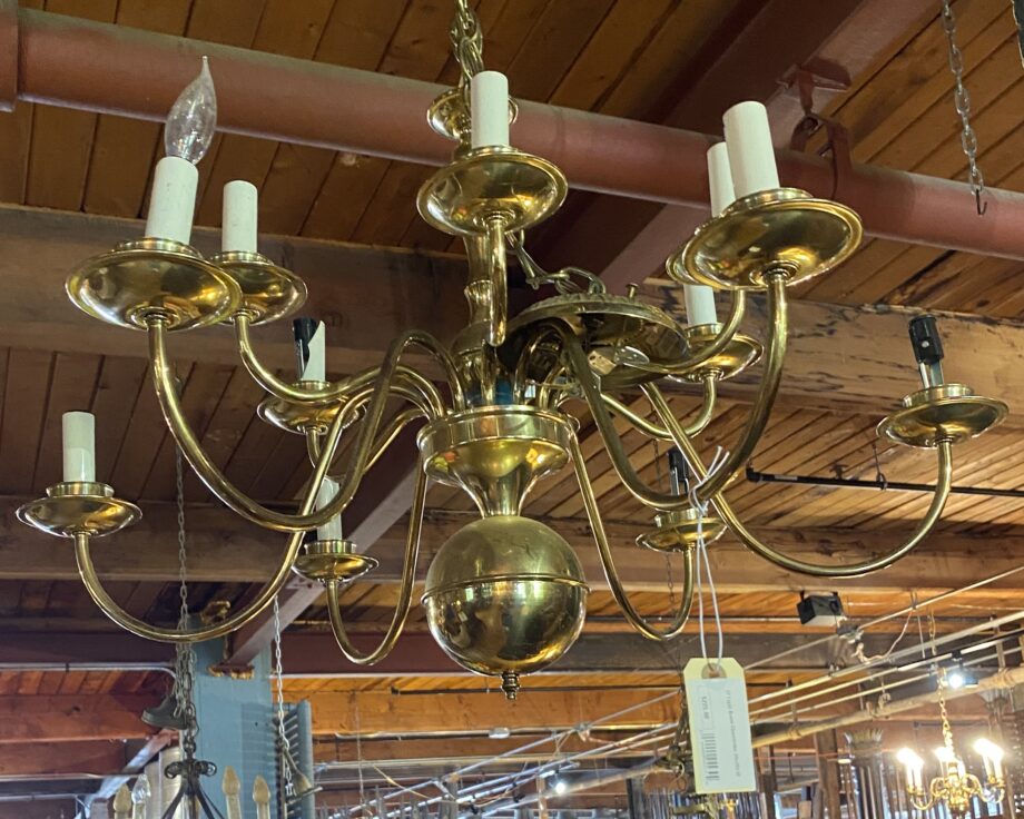 12 Light Brass Chandelier