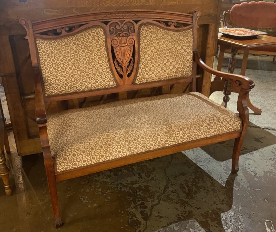 Carved Wood Settee