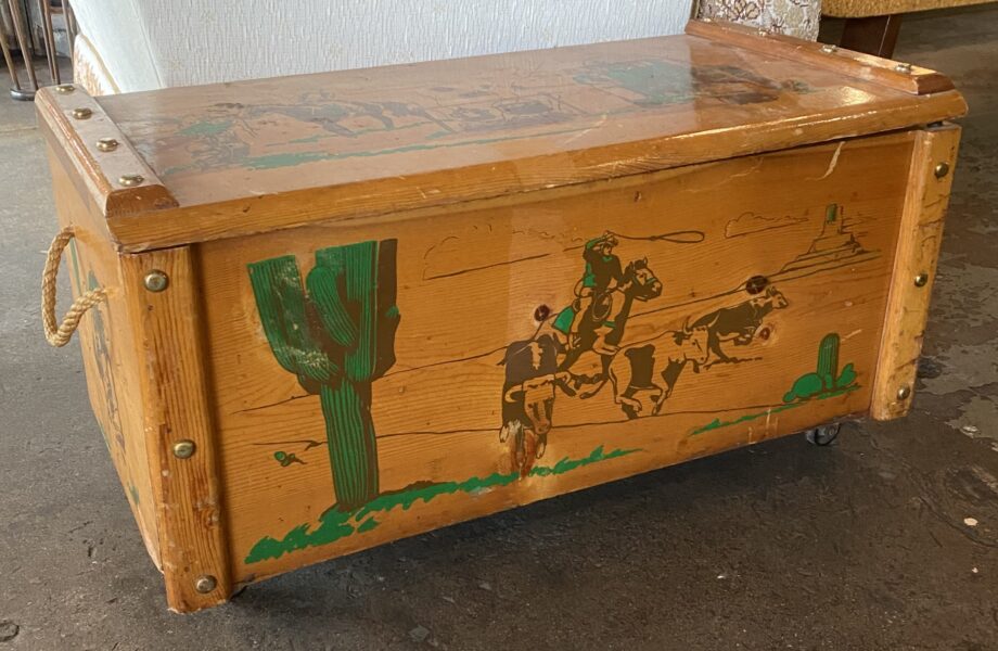 Painted Cowboy Chest