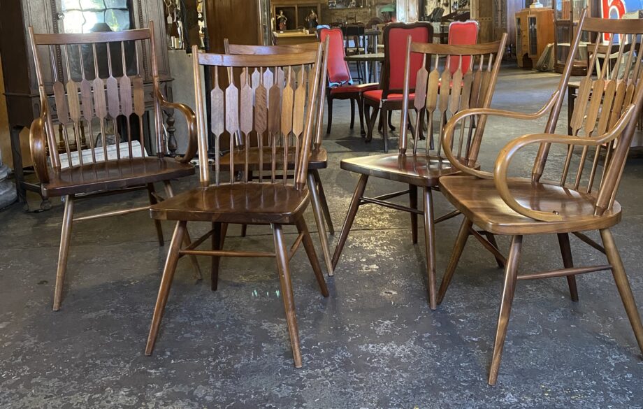 MCM Drexel Declaration Walnut Chair by Kippstewart Set of 5